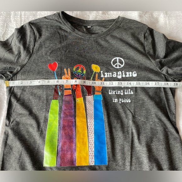 Imagine Lennon Inspired Graphic T-Shirt - Picture 9 of 12